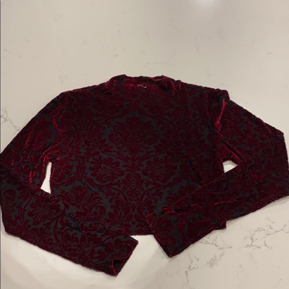 velvet crop top